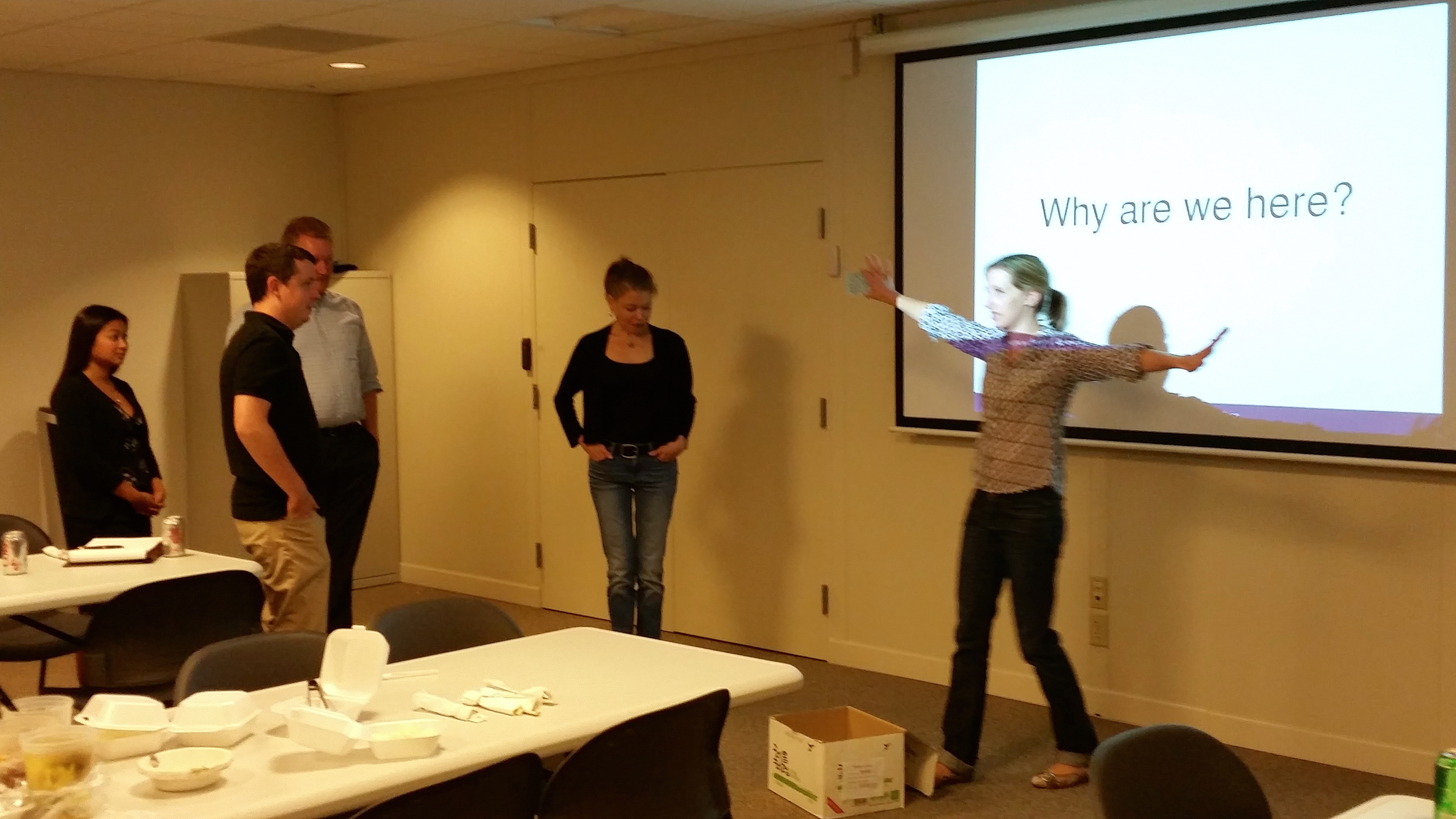 At the September 2016 CMWG meeting: Stephanie Vineyard led an exercise on how long it took to produce a software product (Bretny Khamphavong, Joe Nottingham, Dane Weber and Meg Cuthbertson participating)